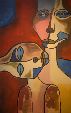 Abstract with 2 Faces